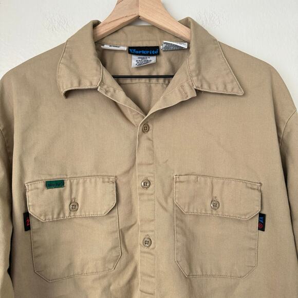 Workrite Mens Flame Resistant Longsleeve Shirt Indura Ultra Soft Size XL Utility - Picture 2 of 10